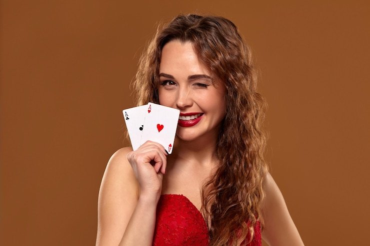 Live dealer table interface on mpo2121 login mobile app showing blackjack dealer and player cards